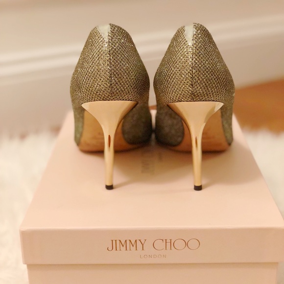 Jimmy Choo Gold Lame Pumps | Evelyn | - Picture 4 of 8
